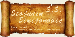 Stojadin Simijonović vizit kartica